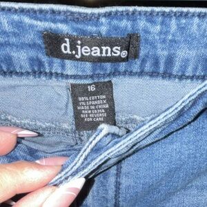 d. jeans Women's Distressed Blue Skinny Jeans